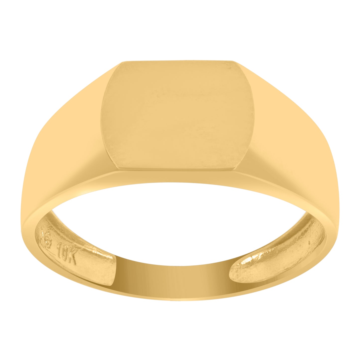 10K Yellow Gold Mens Signet Fashion Ring