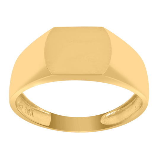 10K Yellow Gold Mens Signet Fashion Ring