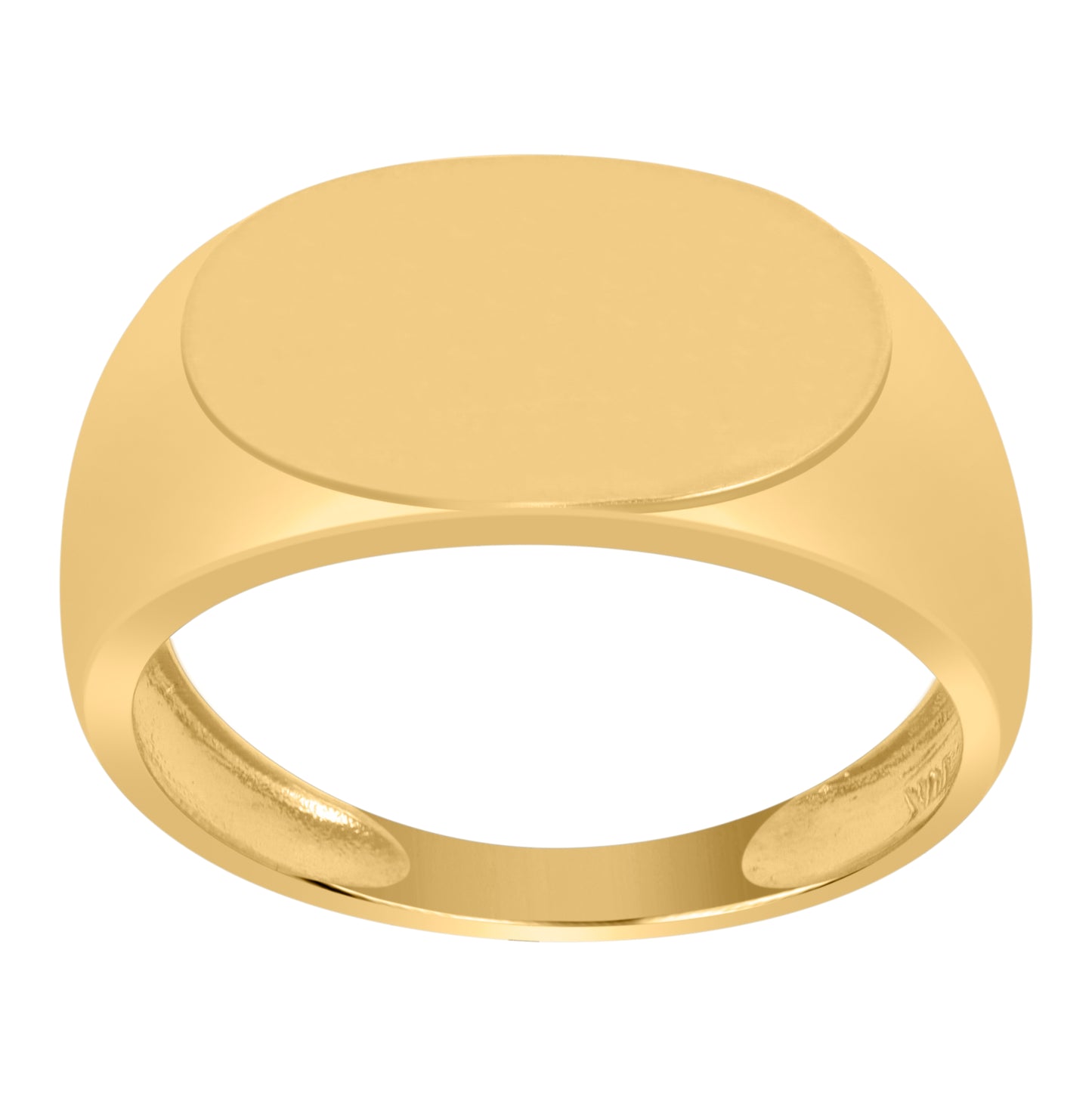 10K Yellow Gold Mens Signet Fashion Ring