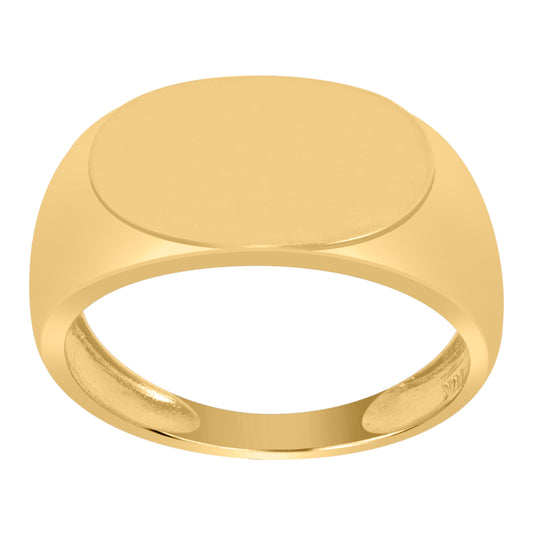 10K Yellow Gold Mens Signet Fashion Ring
