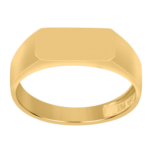10K Yellow Gold Mens Signet Ring