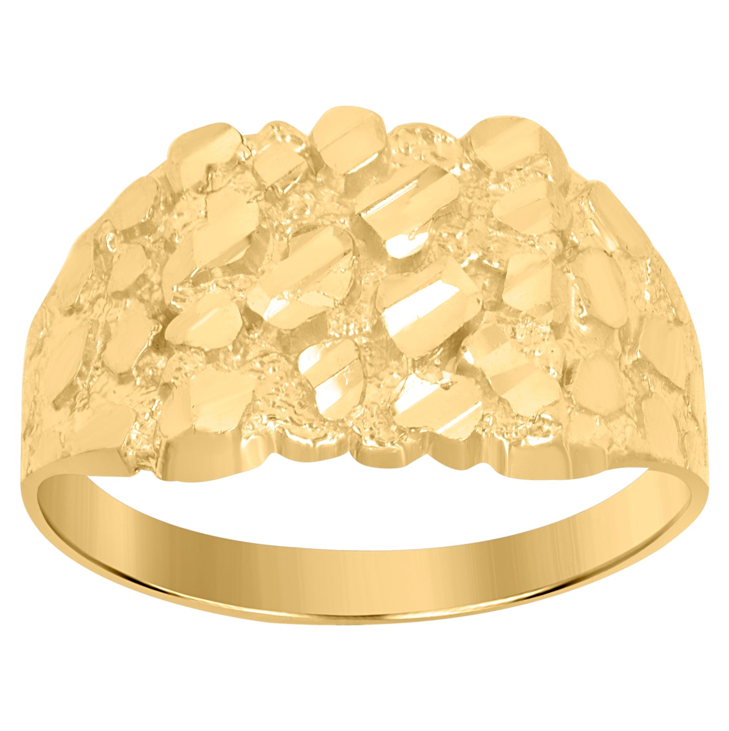 10K Yellow Gold Womens Nugget Ring