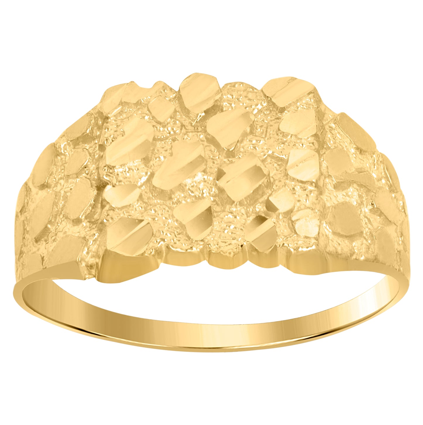 10K Yellow Gold Womens Nugget Ring