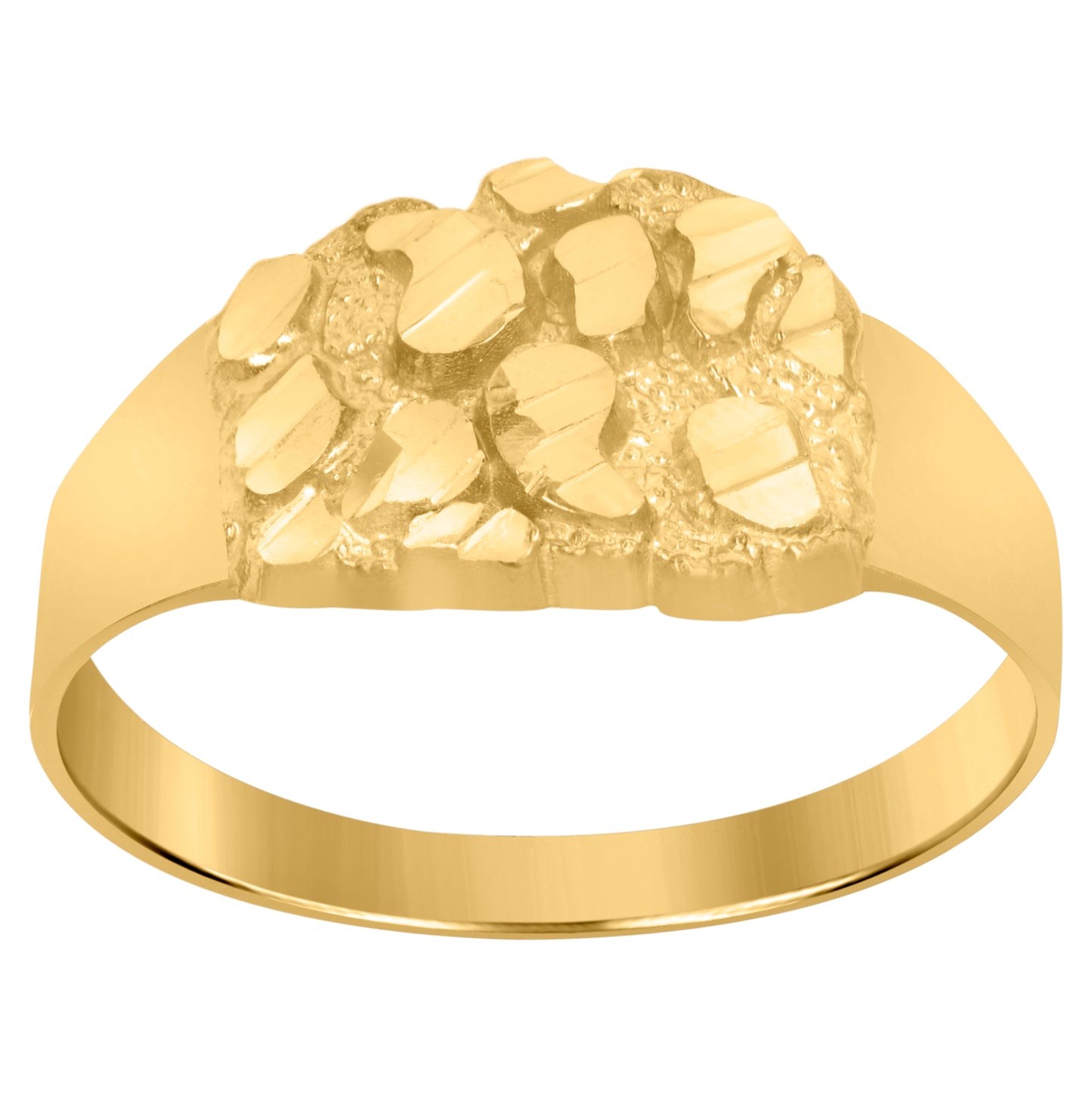 10K Yellow Gold Womens Nugget Ring