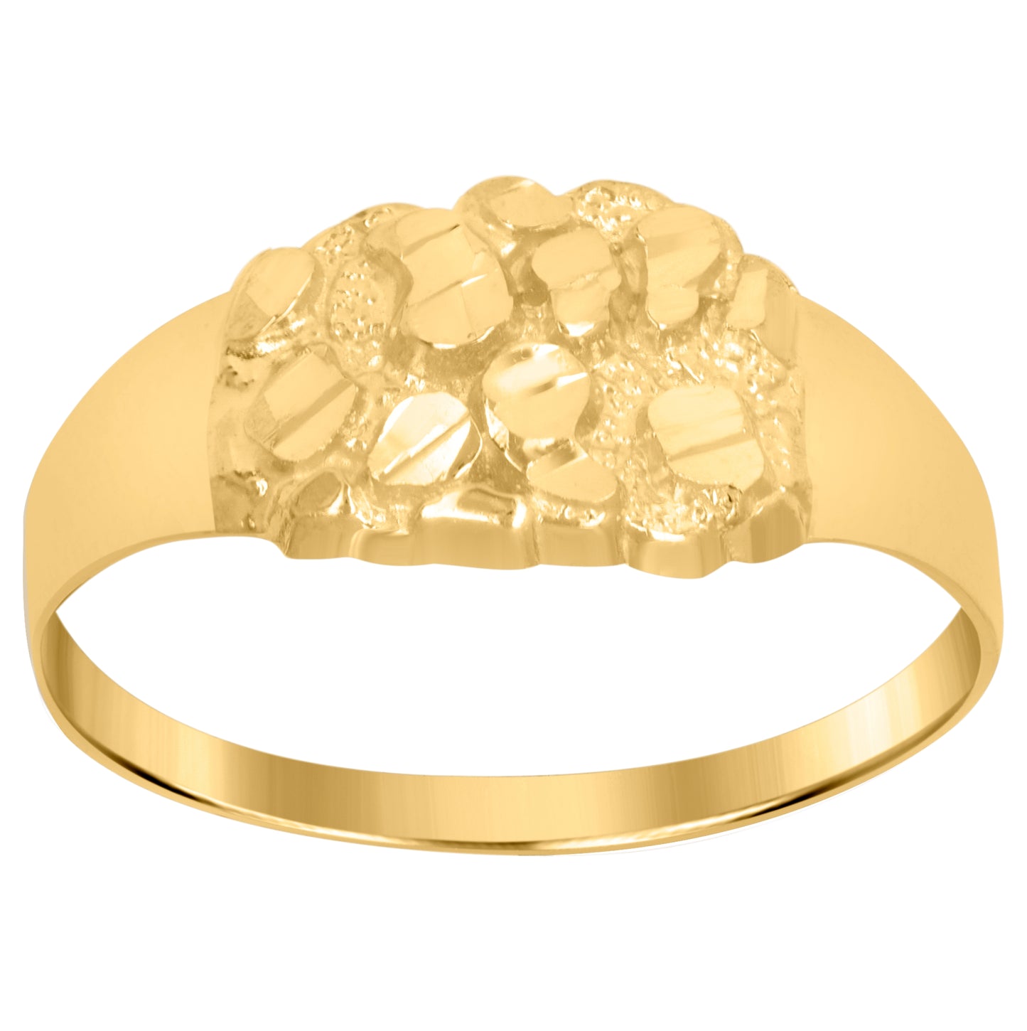 10K Yellow Gold Womens Nugget Ring
