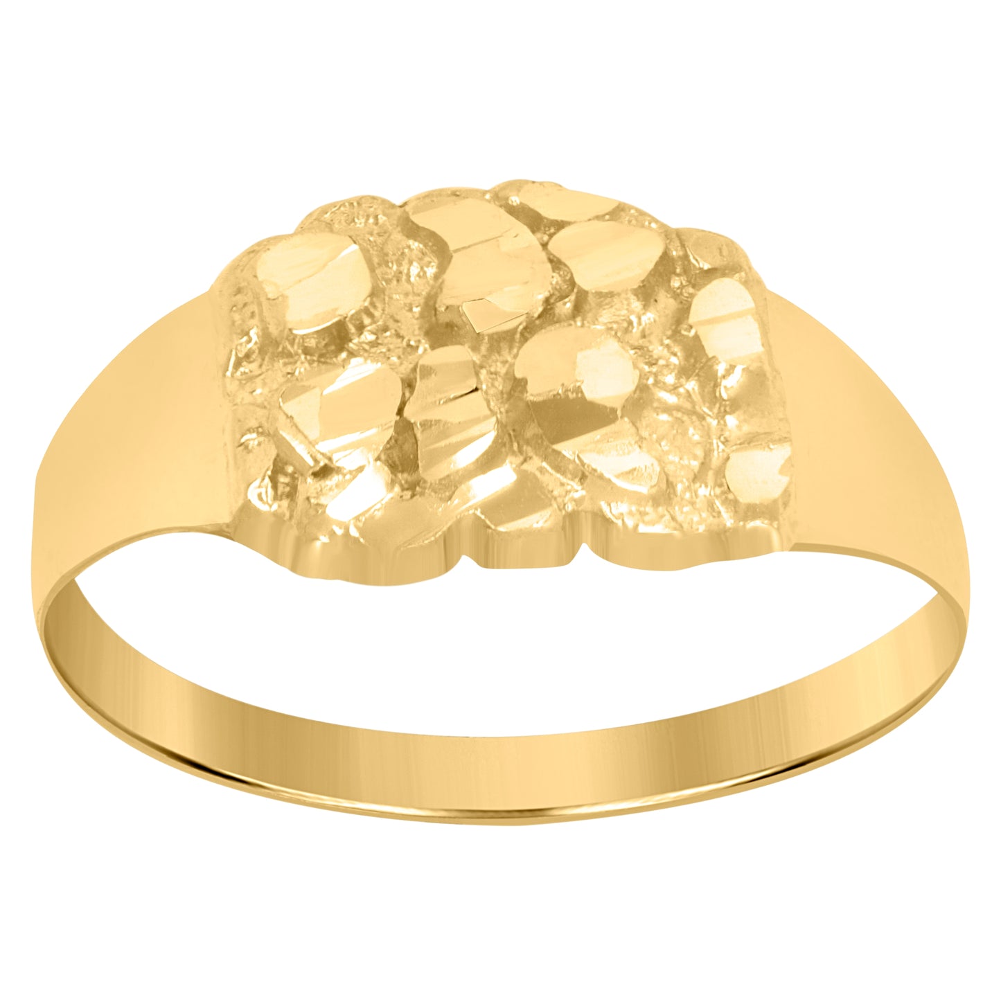 10K Yellow Gold Womens Nugget Ring