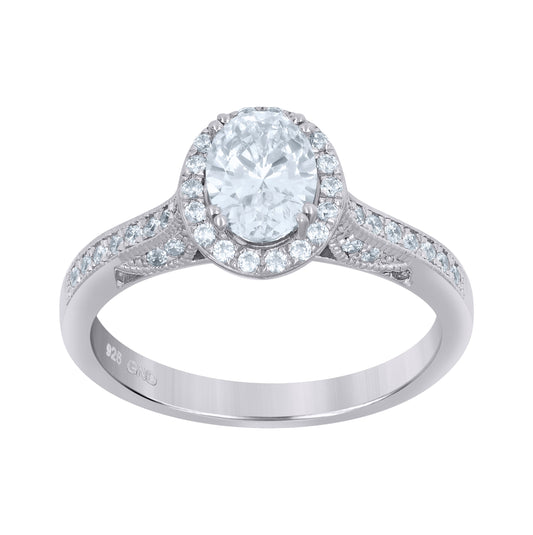 Sterling Silver Womens Round Cubic Zirconia Band Bridal Anniversary Engagement Wedding Ring Sizes 6 To 9