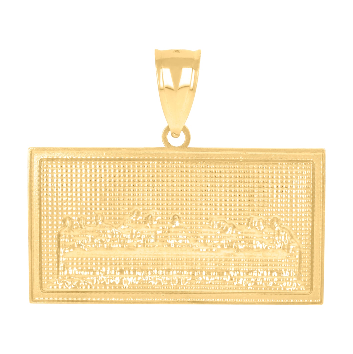 10K Two-Tone Gold Mens Last Supper Religious Charm Pendant