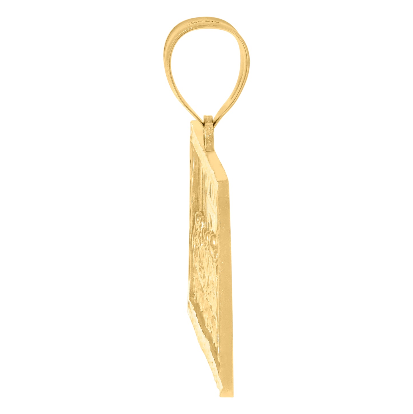 10K Two-Tone Gold Mens Last Supper Religious Charm Pendant