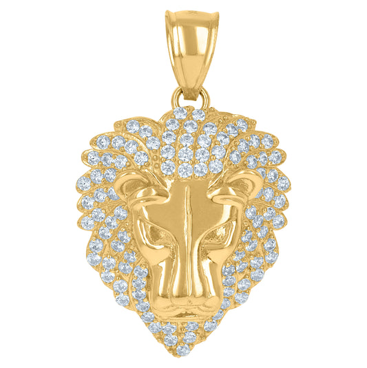 10K Two-Tone Gold Mens Crucifix Signet Ring