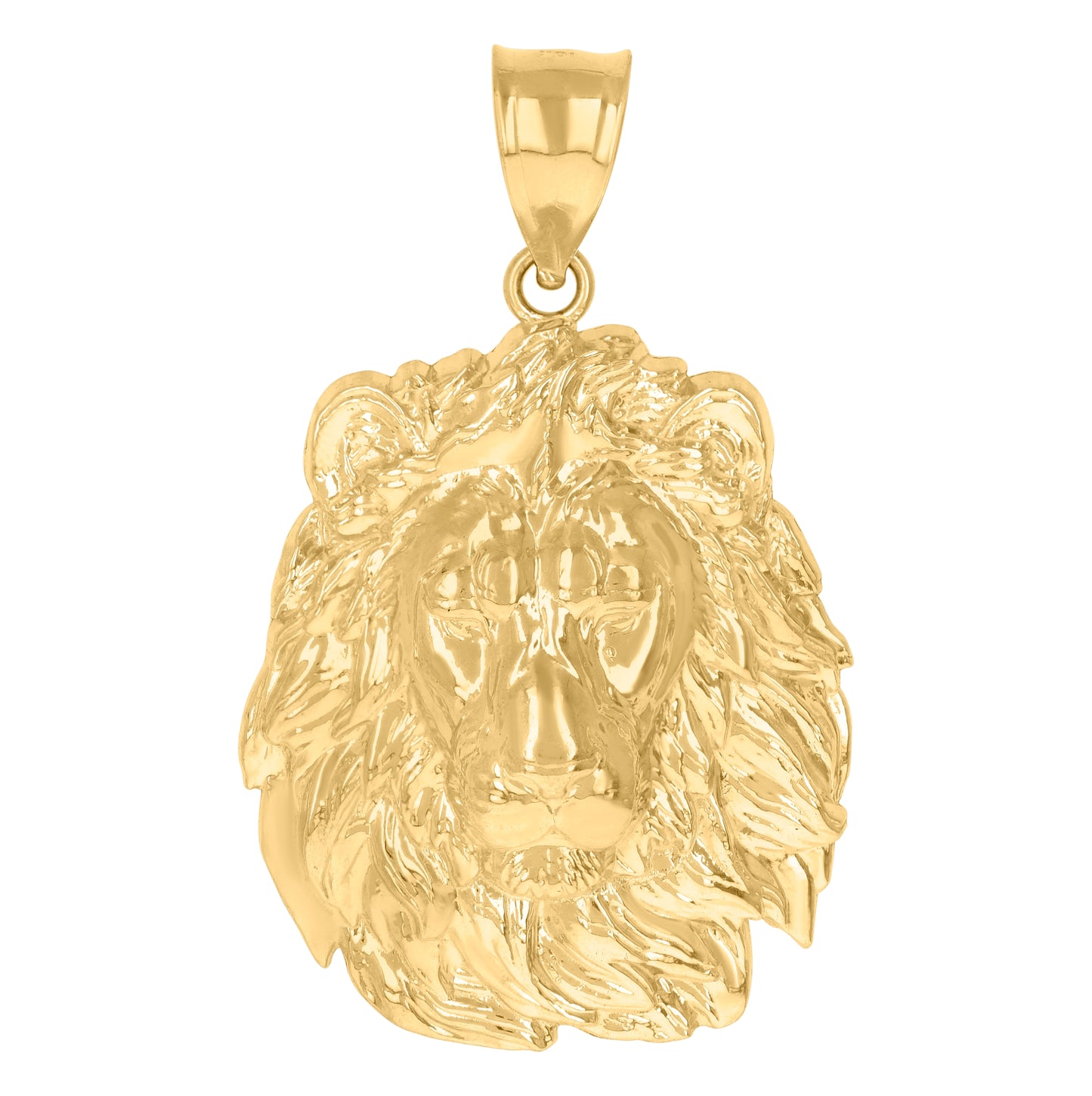 10K Yellow Gold Mens Zodiac Sign Leo Lion Charm Pendant