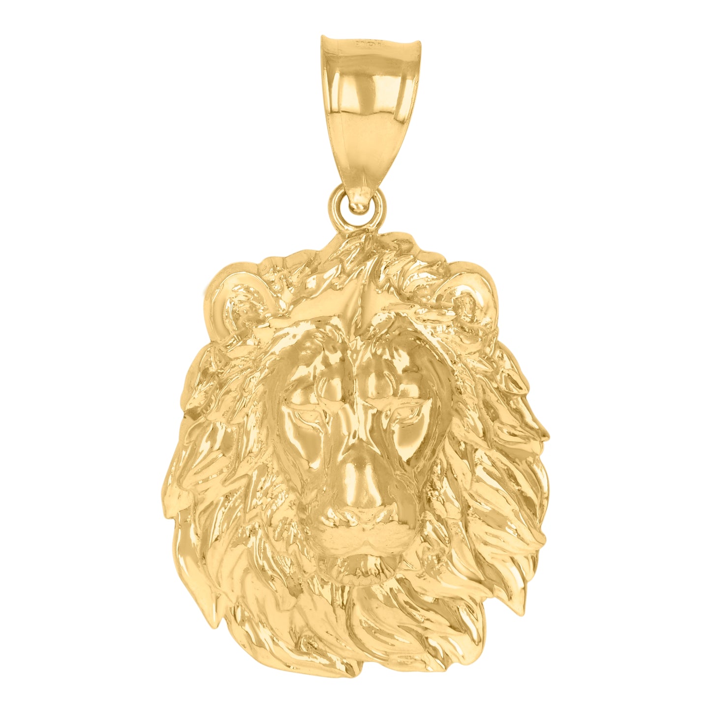 10K Yellow Gold Mens Zodiac Sign Leo Lion Charm Pendant