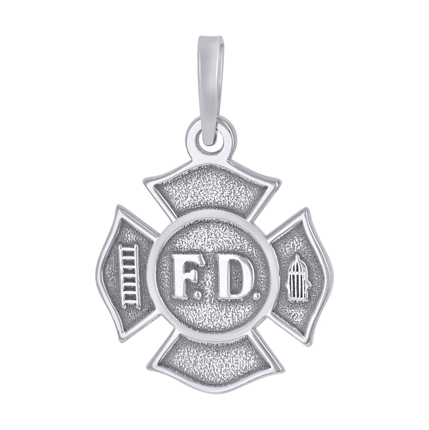 Sterling Silver Unisex St. Florian Badge Religious Charm Pendant