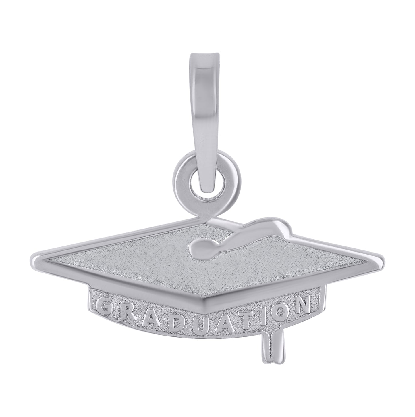 Sterling Silver Unisex Graduation Cap Fashion Charm Pendant