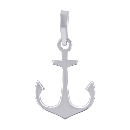 Sterling Silver Unisex Anchor Ocean Life Charm Pendant