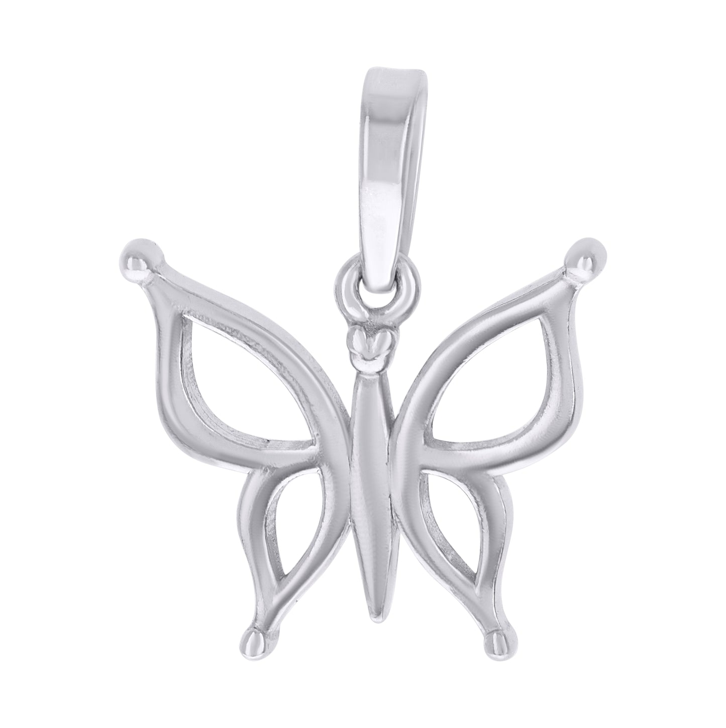 Sterling Silver Womens Butterfly Wildlife Charm Pendant