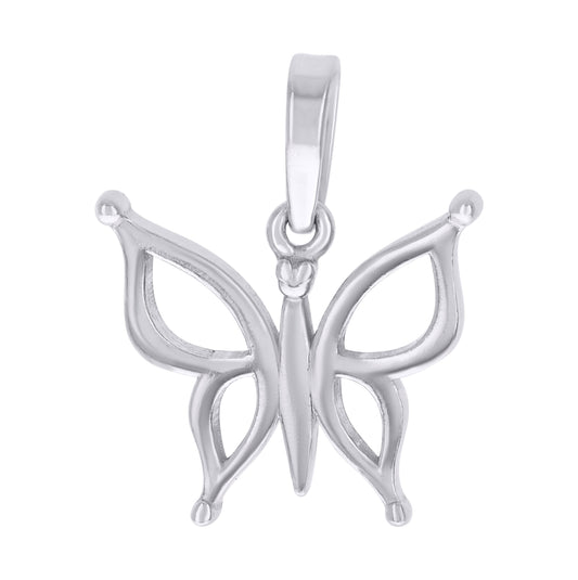 Sterling Silver Womens Butterfly Wildlife Charm Pendant