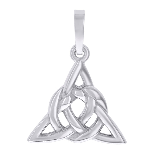 Sterling Silver Unisex Trinity Symbol Religious Charm Pendant