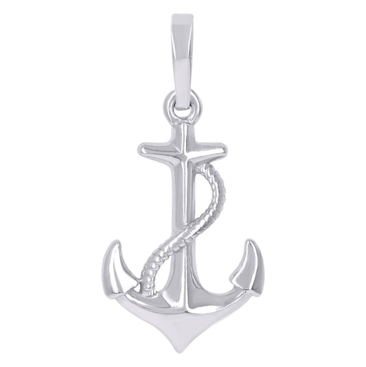 Sterling Silver Unisex Anchor Ocean Life Charm Pendant