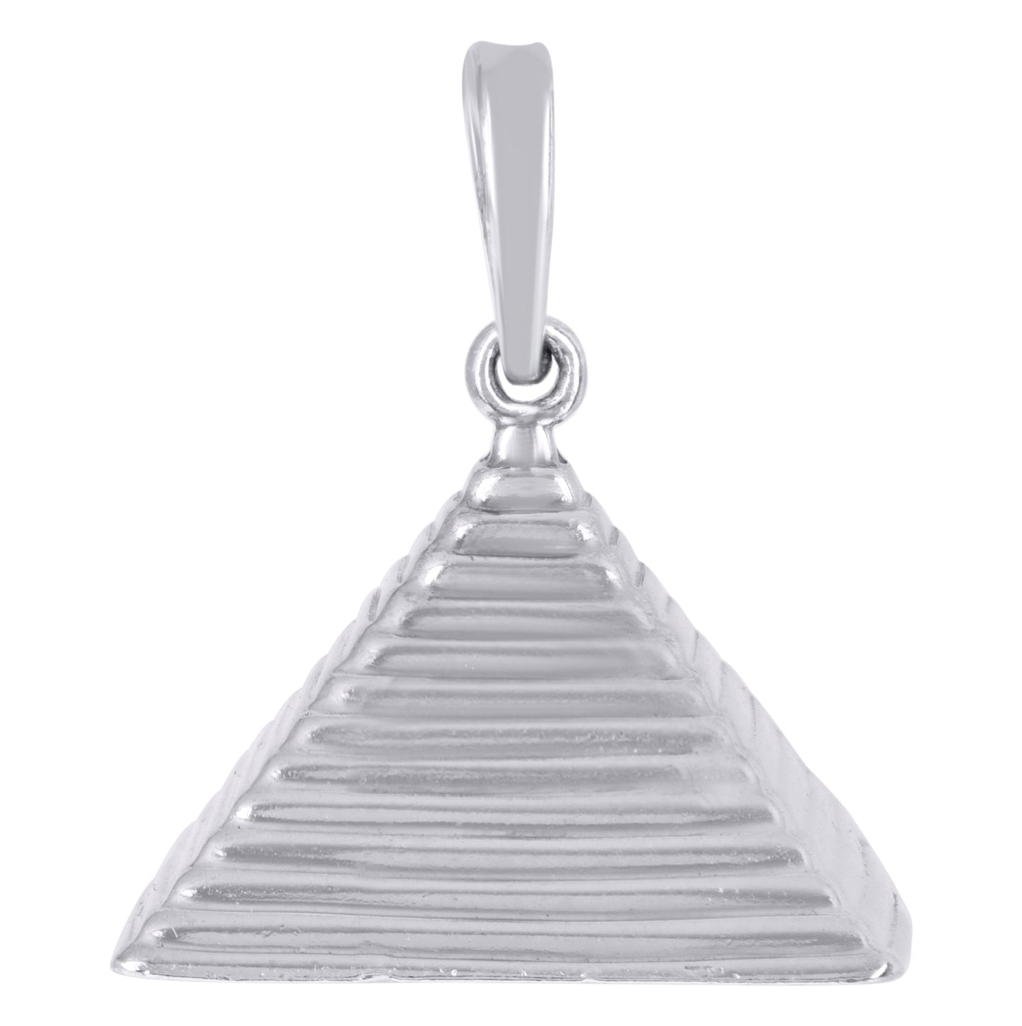 Sterling Silver Unisex Pyramid Egyptian Charm Pendant
