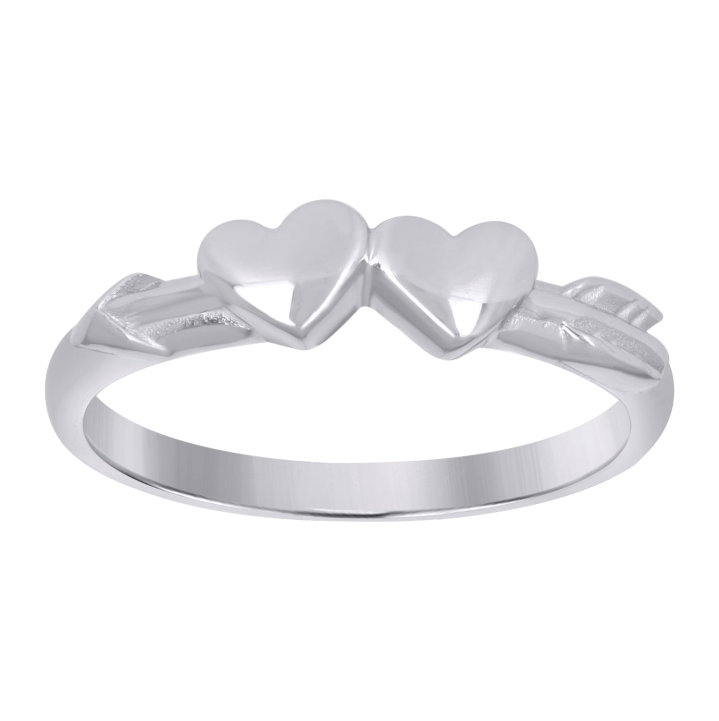 Sterling Silver Womens Heart Love Bridal Anniversary Wedding Engagement Band Ring Size 6 To 9