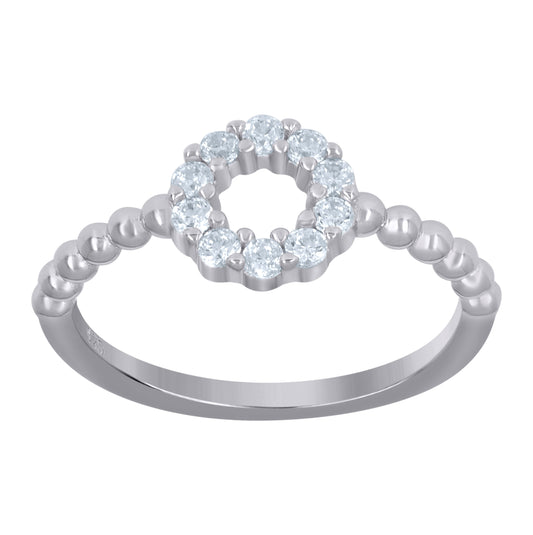 Sterling Silver Womens Cubic-Zirconia Fashion Bridal Anniversary Wedding Engagement Band Ring Size 6 To 9