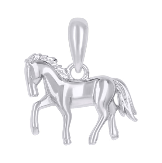 Sterling Silver Mens Horse Animal Wildlife Charm Pendant