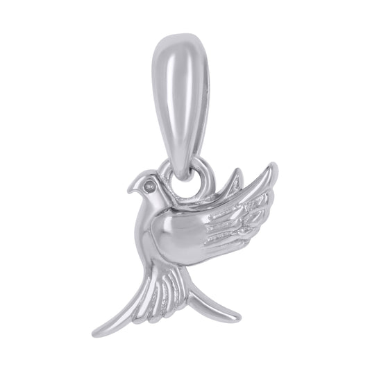Sterling Silver Womens Pigeon Bird Wildlife Charm Pendant