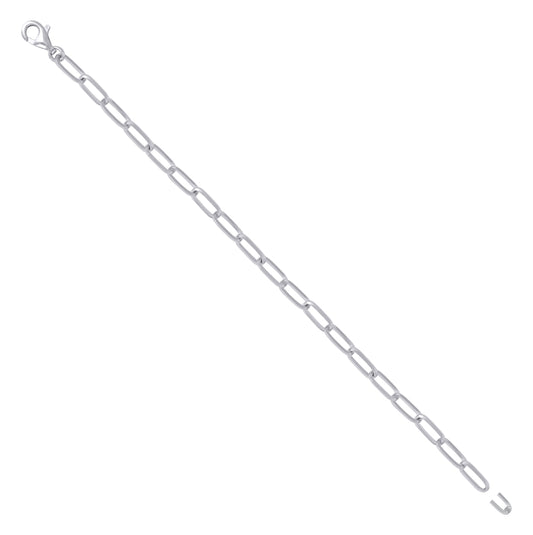 Sterling Silver Womens Fashion Link Bracelet