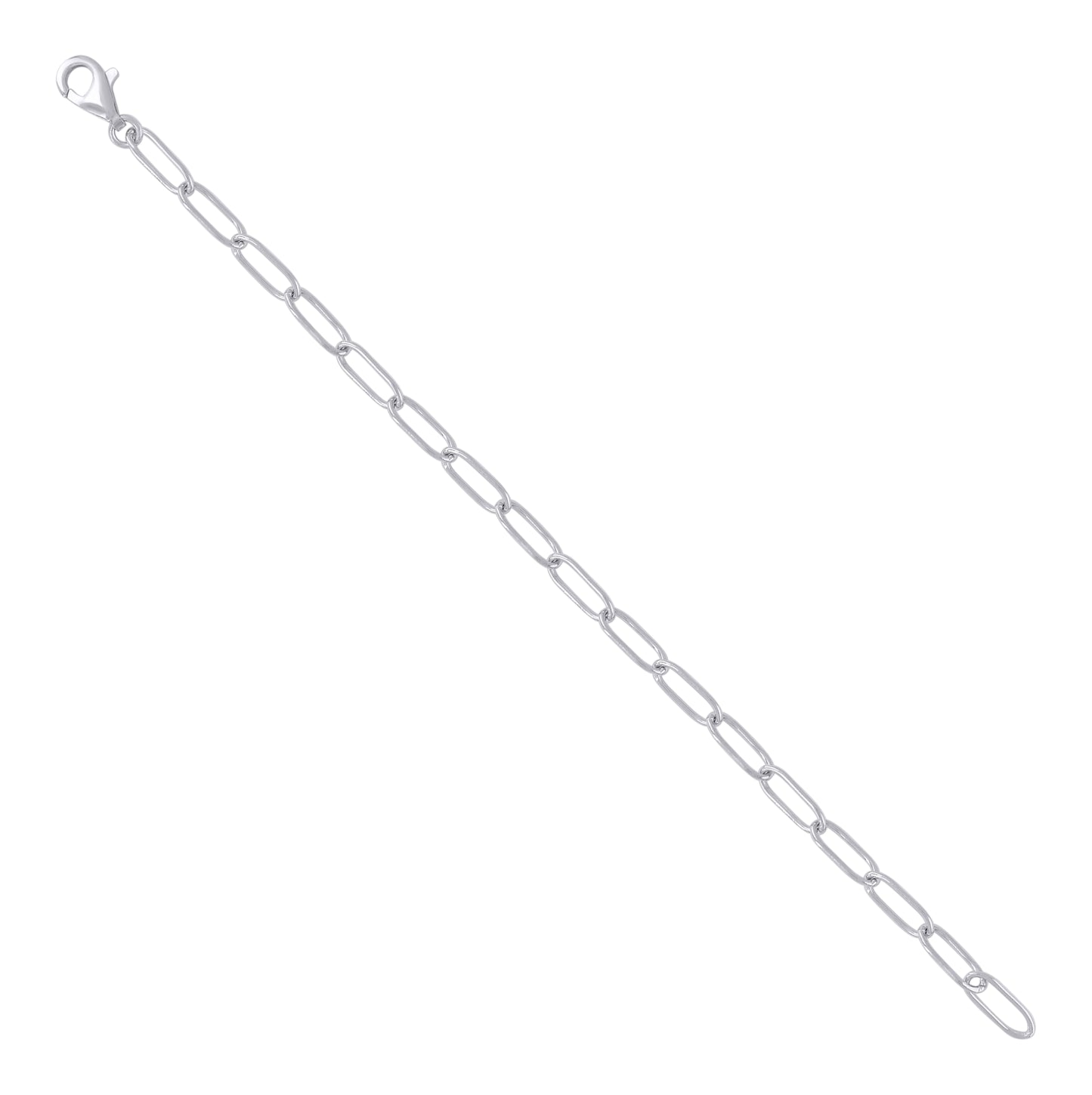 Sterling Silver Womens Fashion Link Bracelet