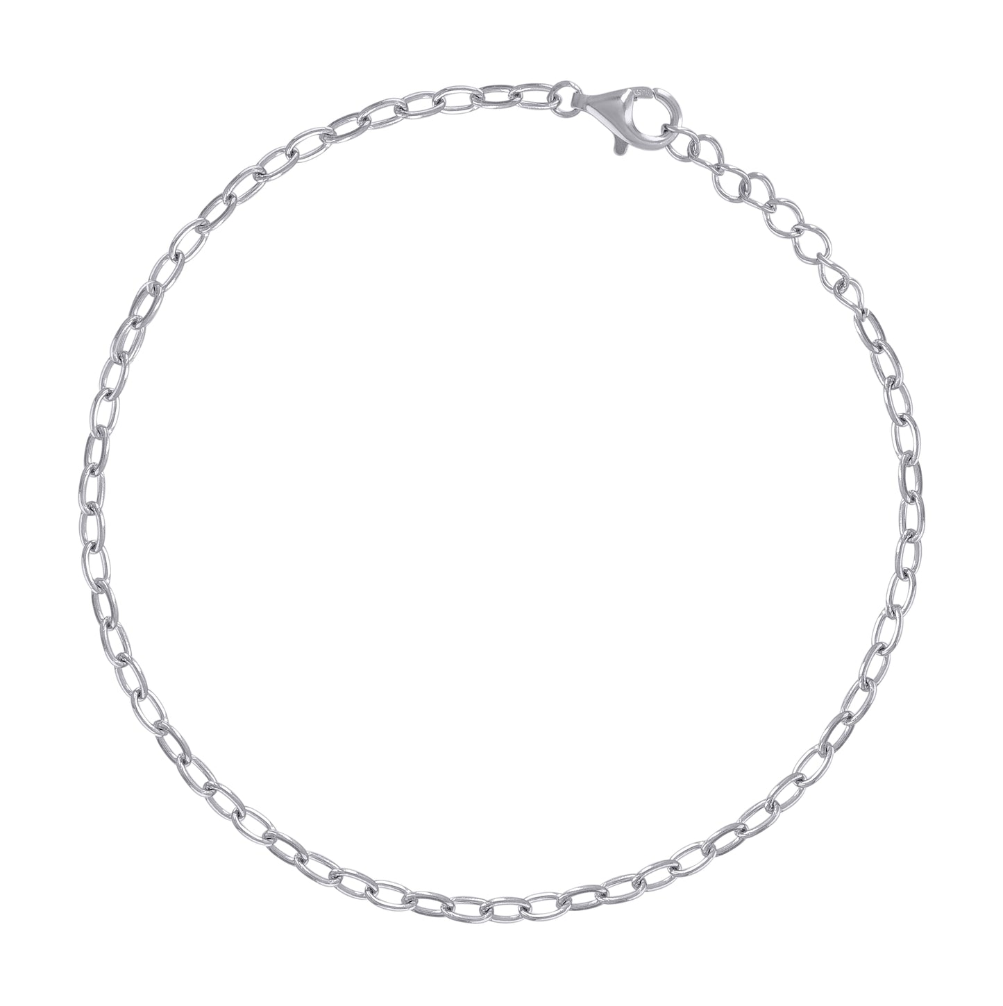 Sterling Silver Womens Fashion Link Bracelet