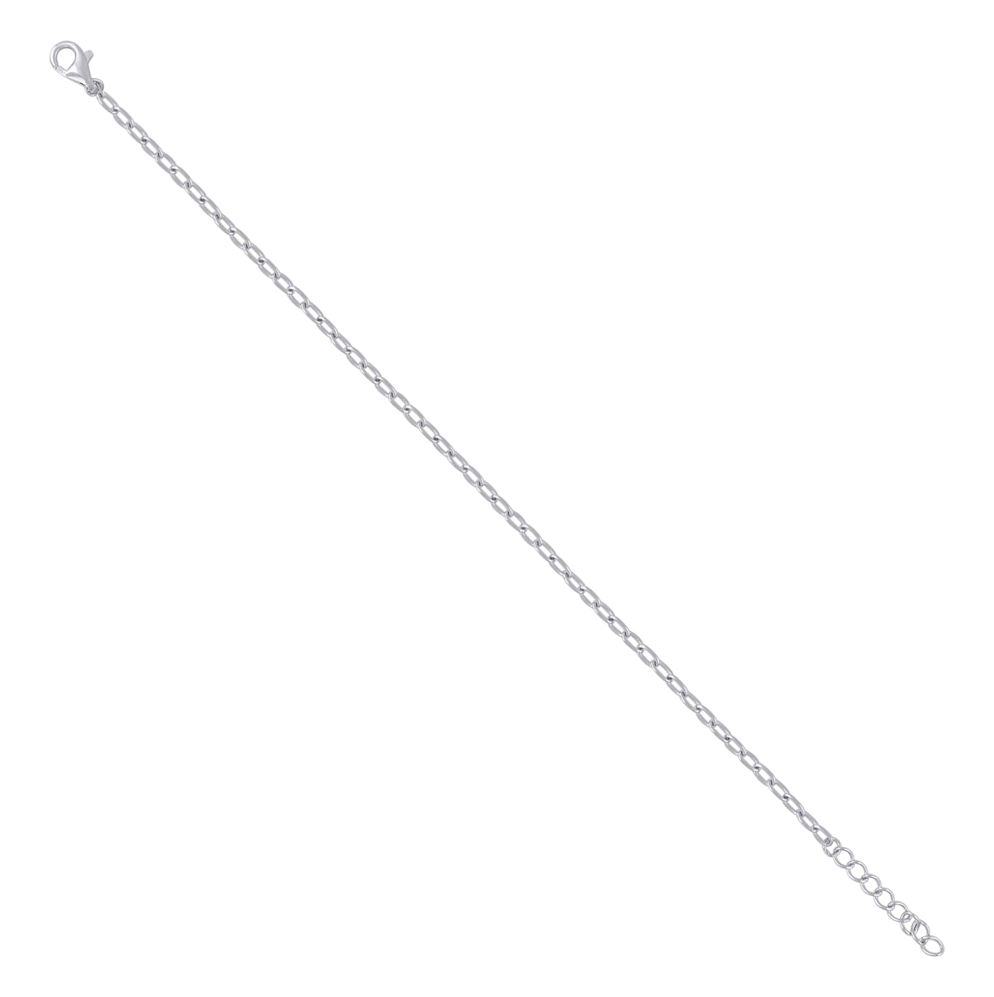 Sterling Silver Womens Fashion Link Bracelet