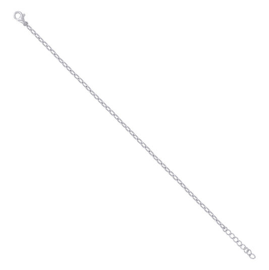 Sterling Silver Womens Fashion Link Bracelet