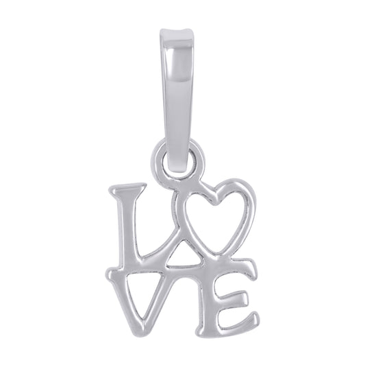 Sterling Silver Unisex Heart Love Charm Pendant