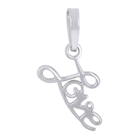 Sterling Silver Unisex Love Charm Pendant