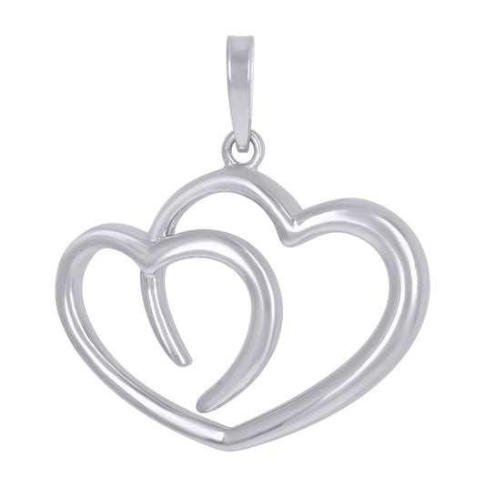 Sterling Silver Womens Heart Charm Pendant