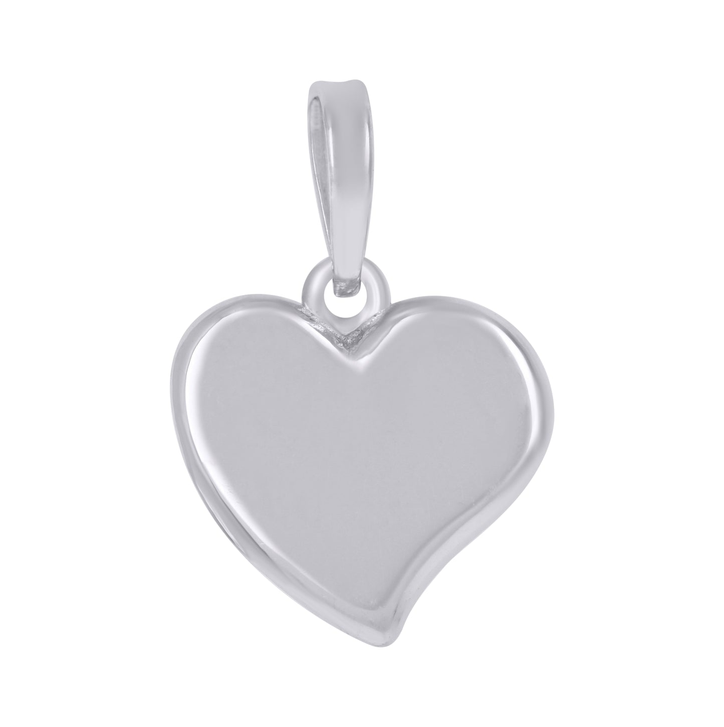 Sterling Silver Womens Heart Charm Pendant