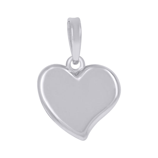 Sterling Silver Womens Heart Charm Pendant