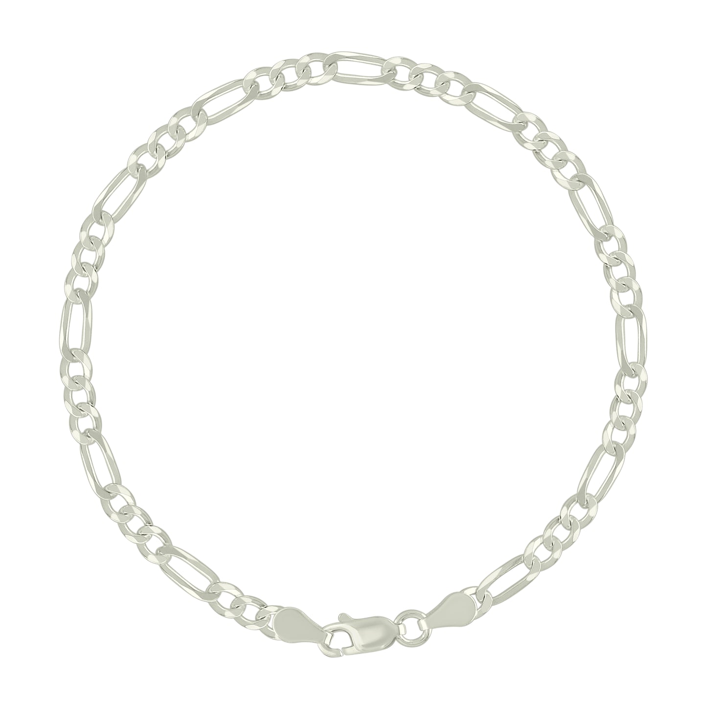 Sterling Silver Super Flat Figaro Chain