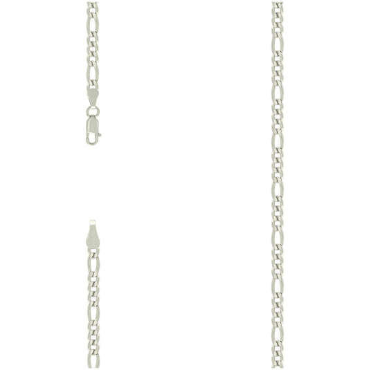 Sterling Silver Super Flat Figaro Chain