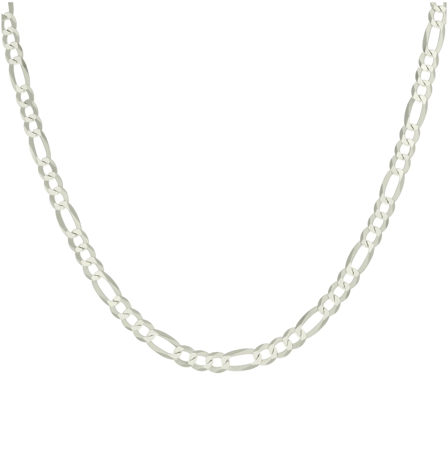 Sterling Silver Super Flat Figaro Chain