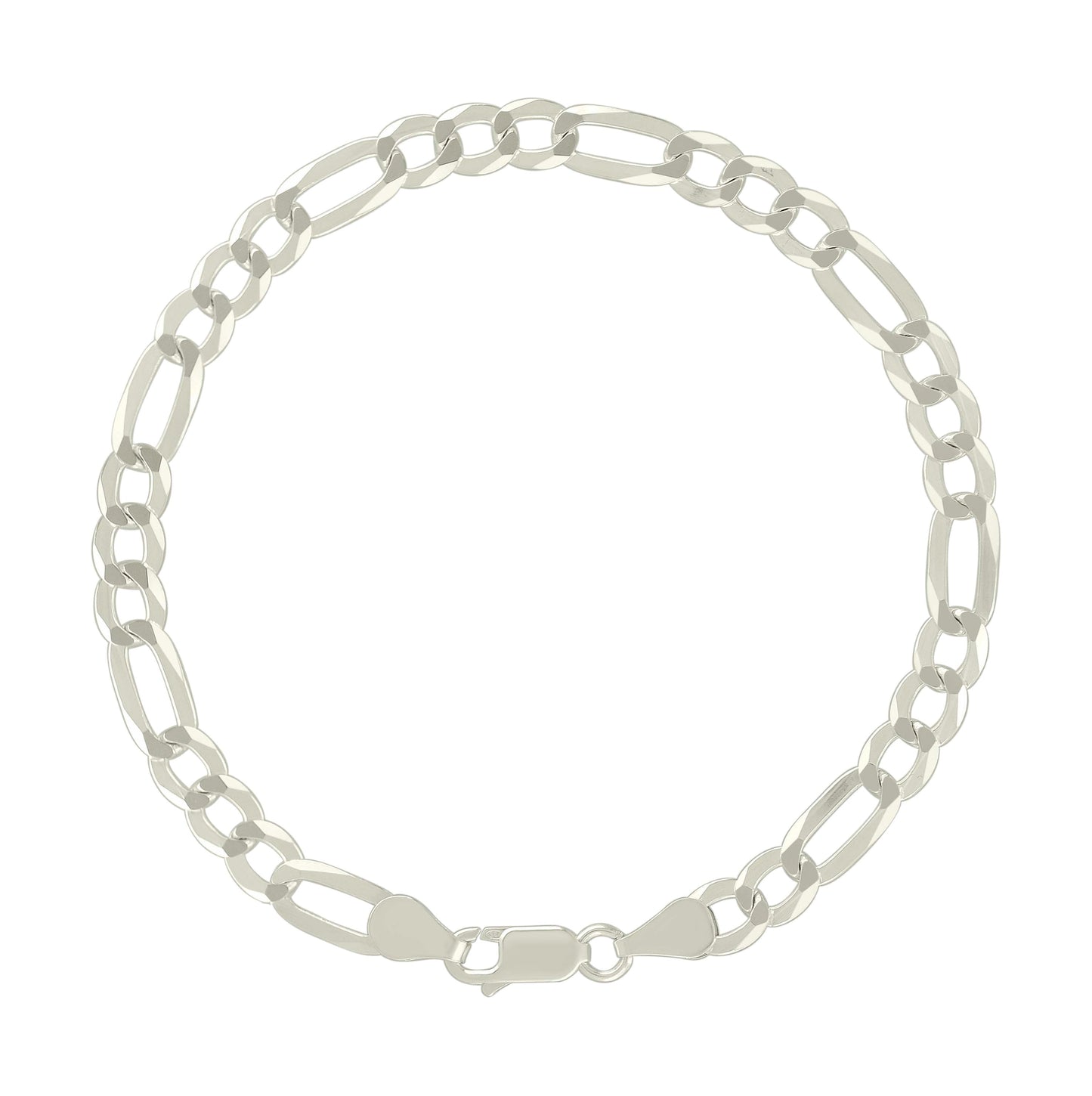 Sterling Silver Super Flat Figaro Chain