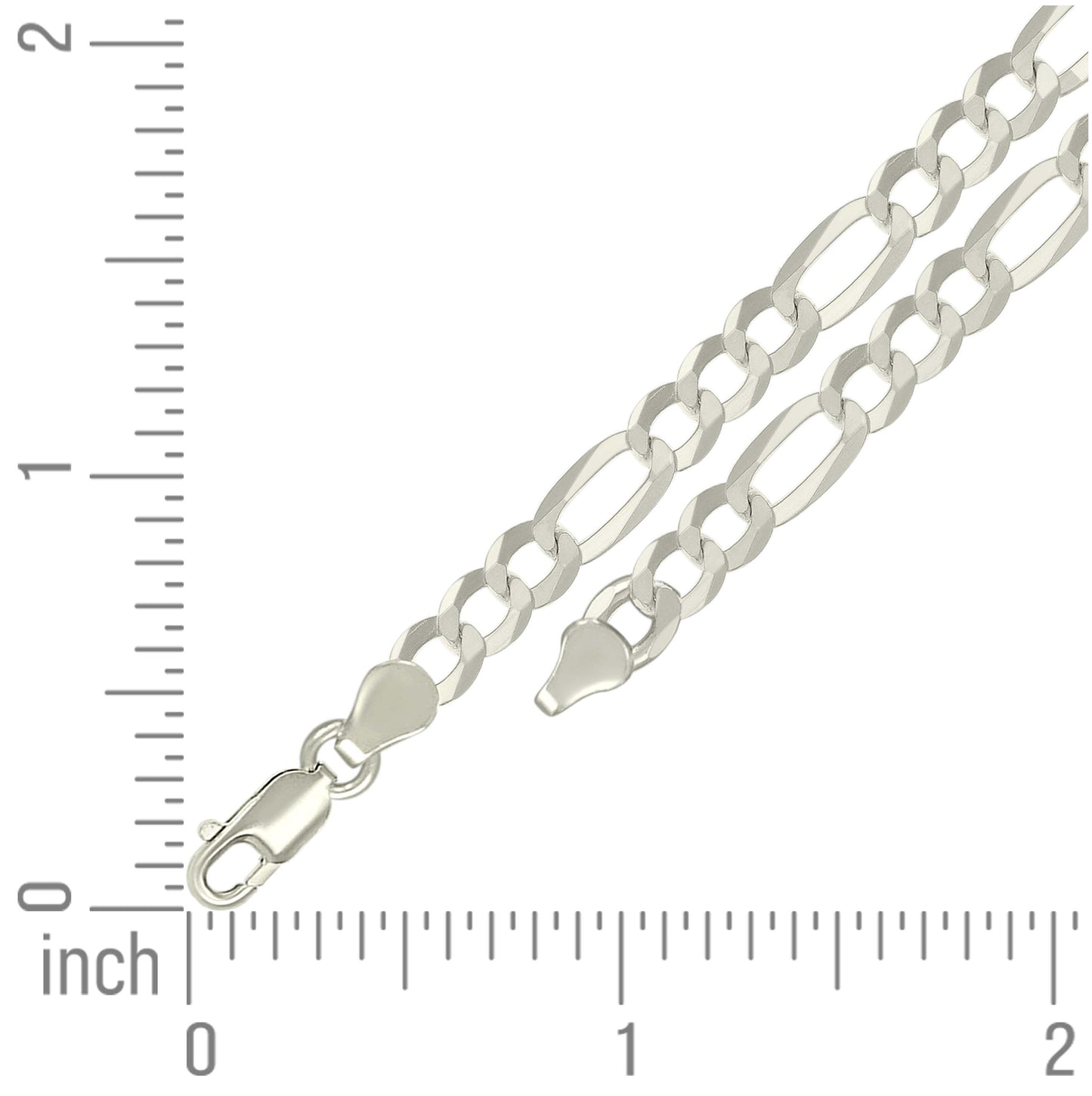 Sterling Silver Super Flat Figaro Chain