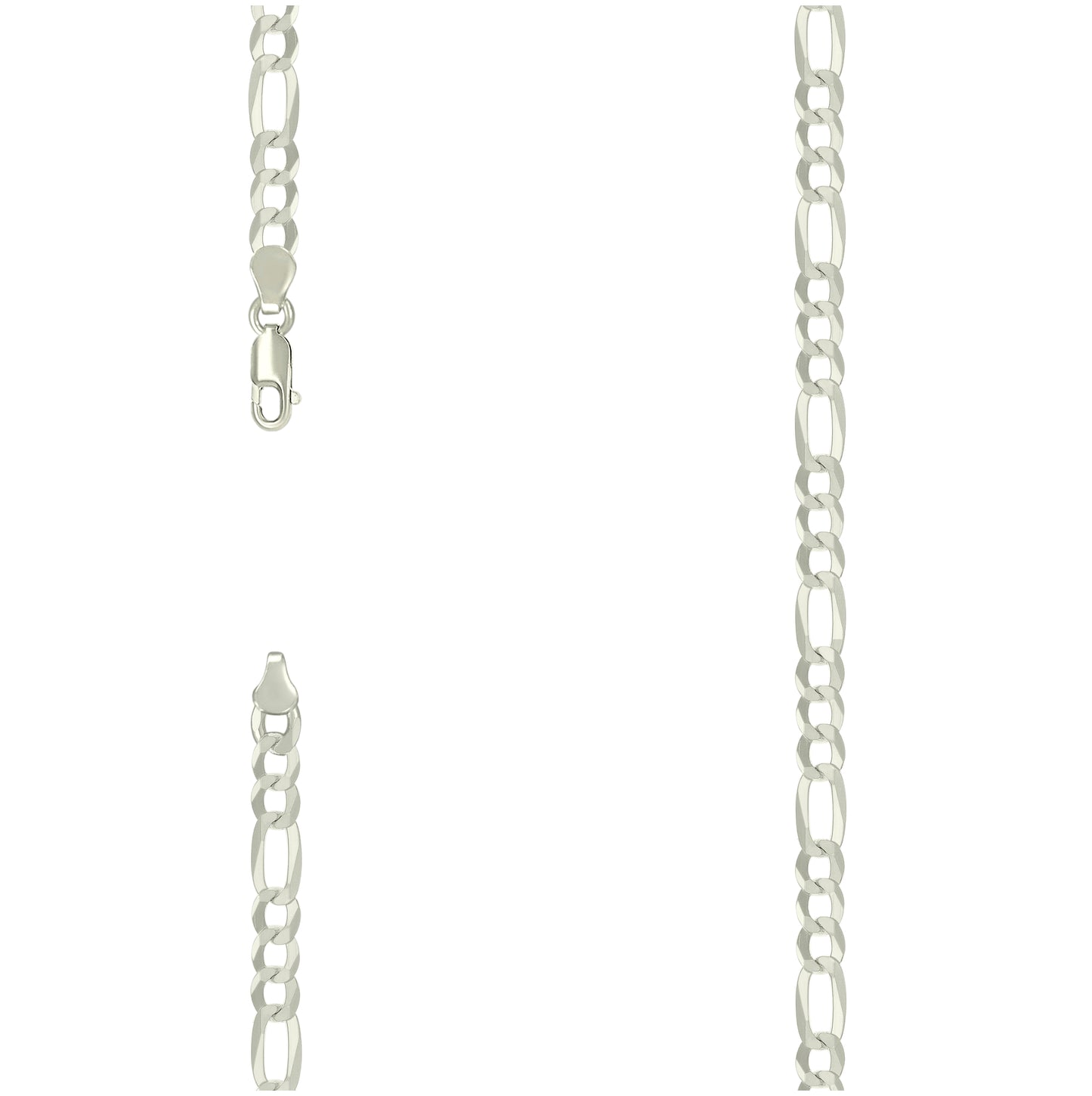 Sterling Silver Super Flat Figaro Chain