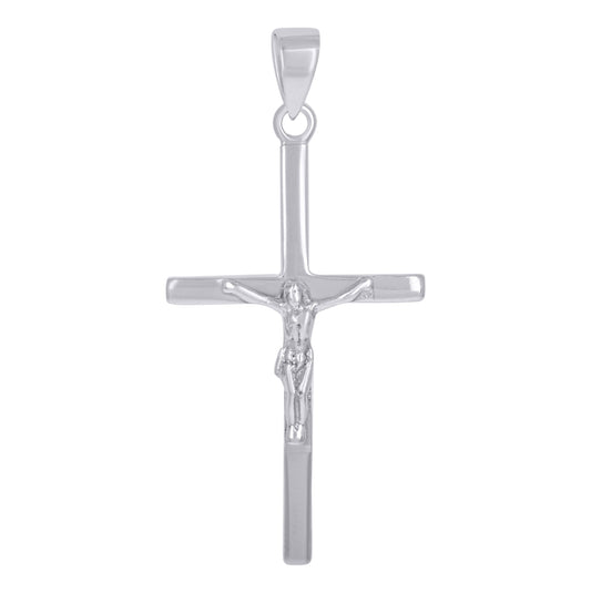 Sterling Silver Unisex Crucifix Cross Religious Charm Pendant