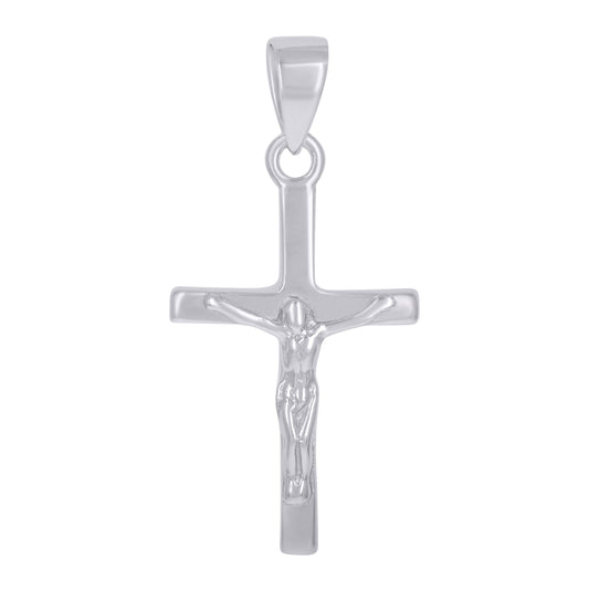 Sterling Silver Unisex Crucifix Cross Religious Charm Pendant