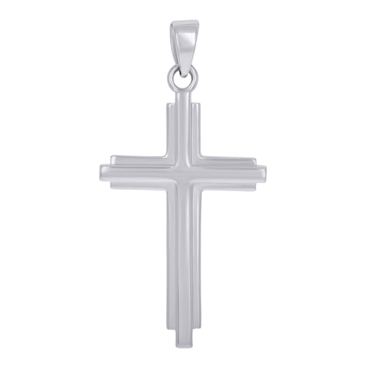 Sterling Silver Unisex Cross Religious Charm Pendant