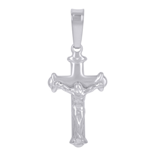 Sterling Silver Unisex Crucifix Cross Religious Charm Pendant