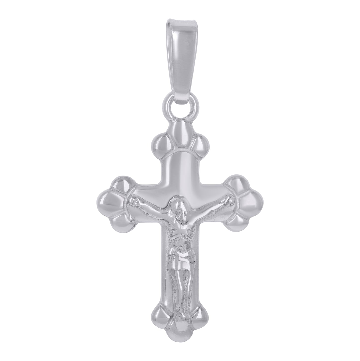 Sterling Silver Unisex Crucifix Cross Religious Charm Pendant