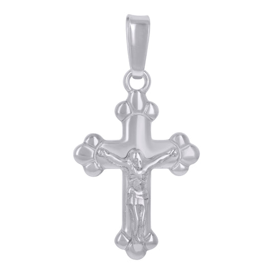 Sterling Silver Unisex Crucifix Cross Religious Charm Pendant